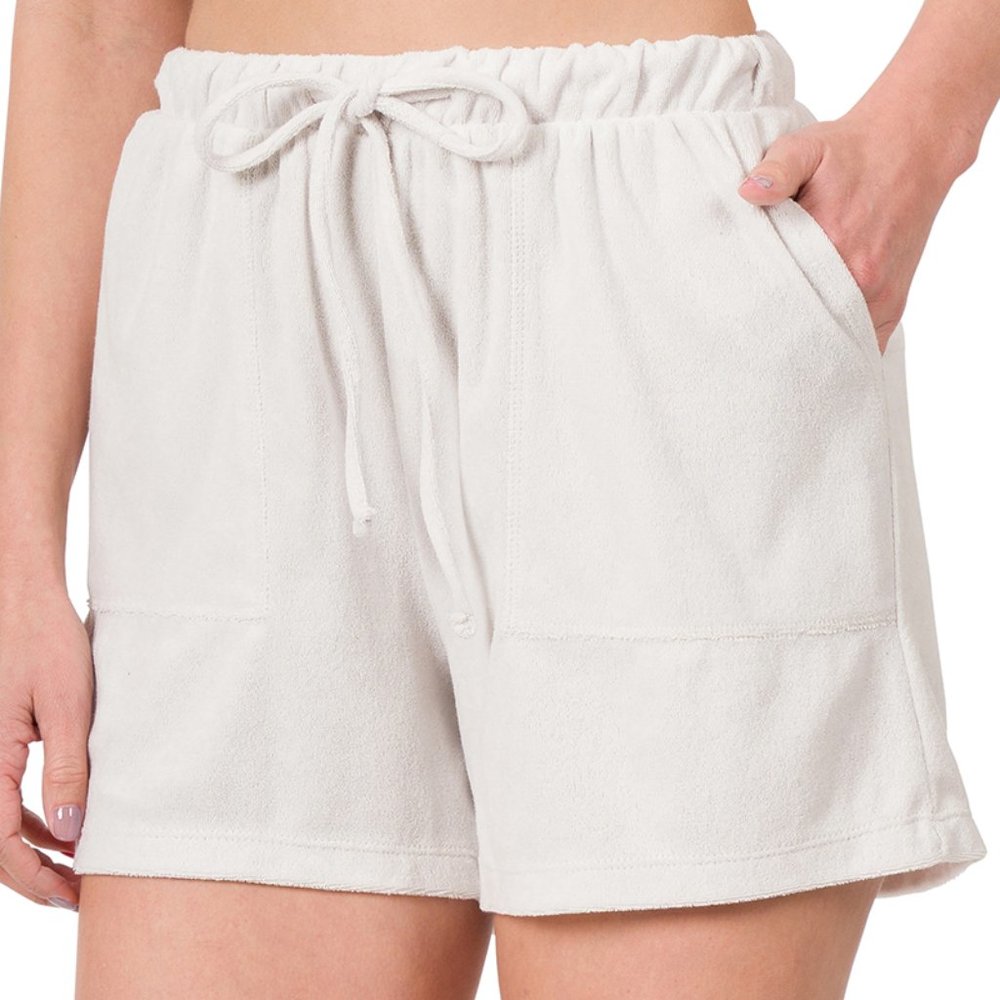 Bone Terry Cloth Shorts  *ALL ITEMS ARE NEW, FROM MY CLOSED BOUTIQUE*
